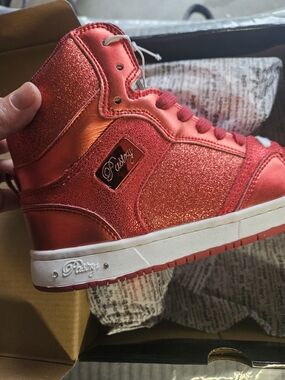 Pastry Dance Shoes - Red Glitter